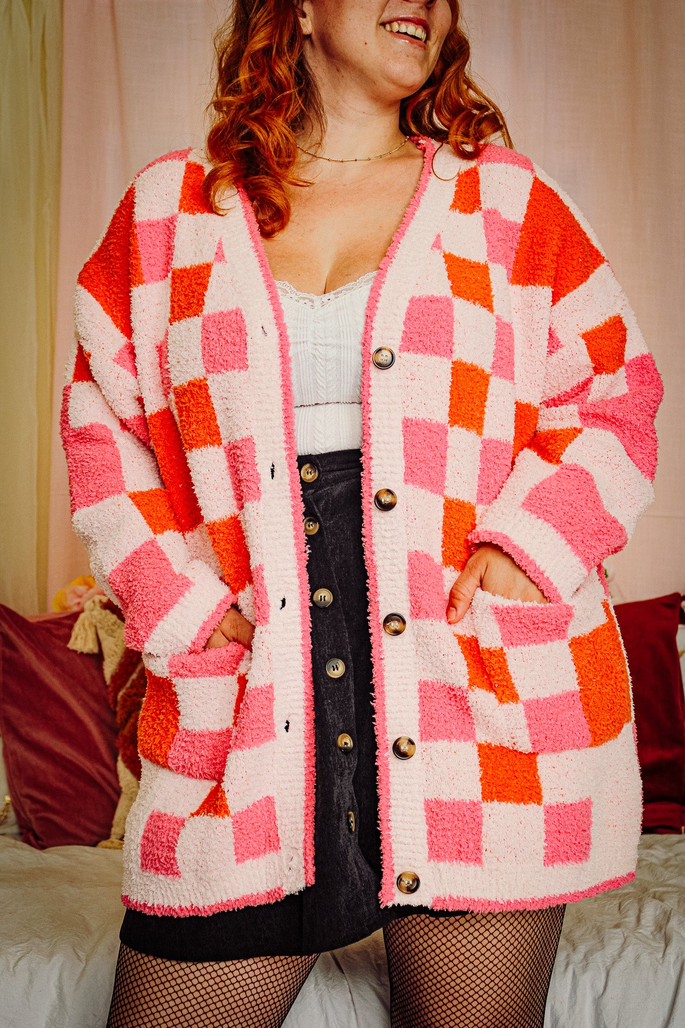 Checkered Cardigan