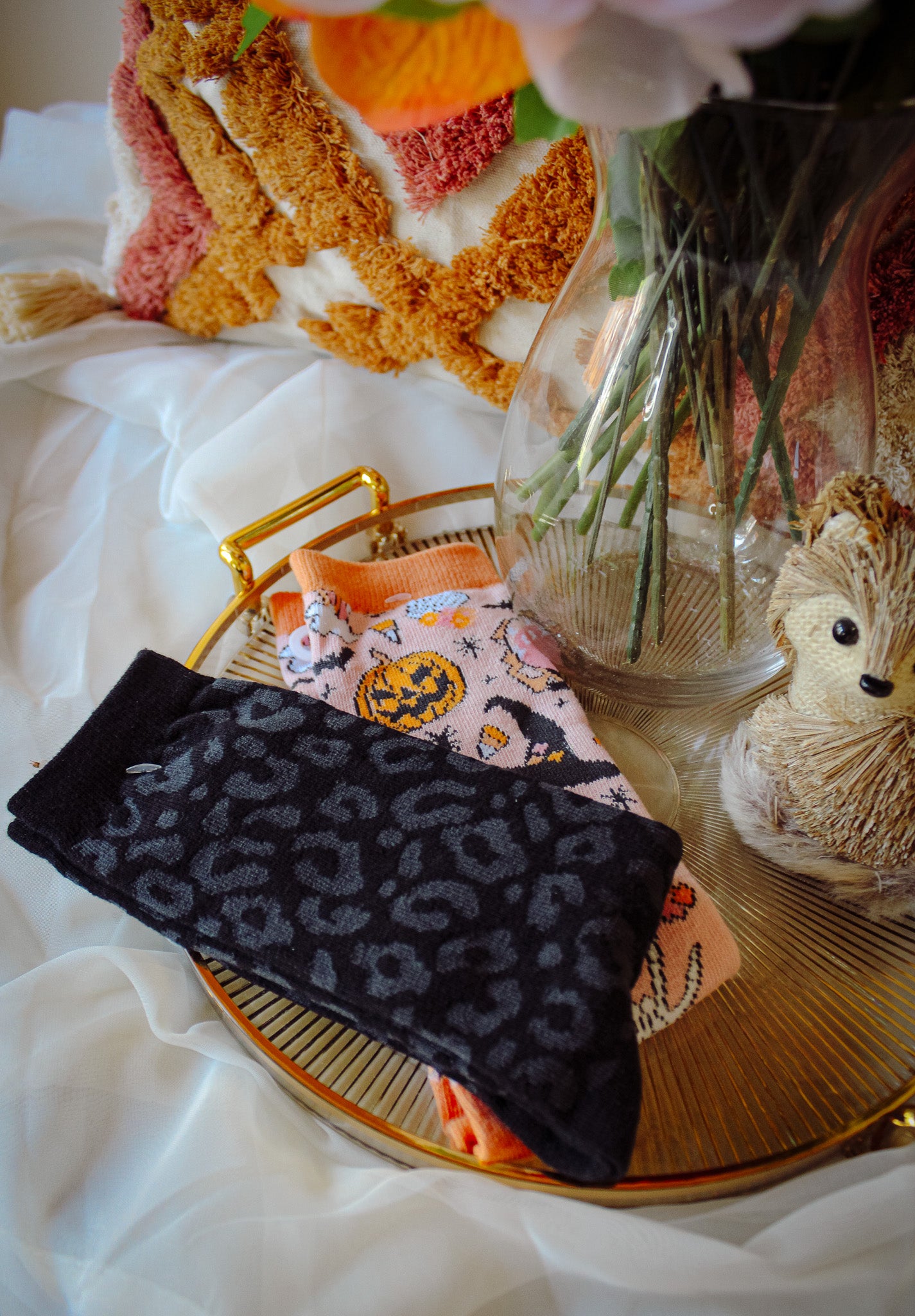 Midnight Leopard Socks