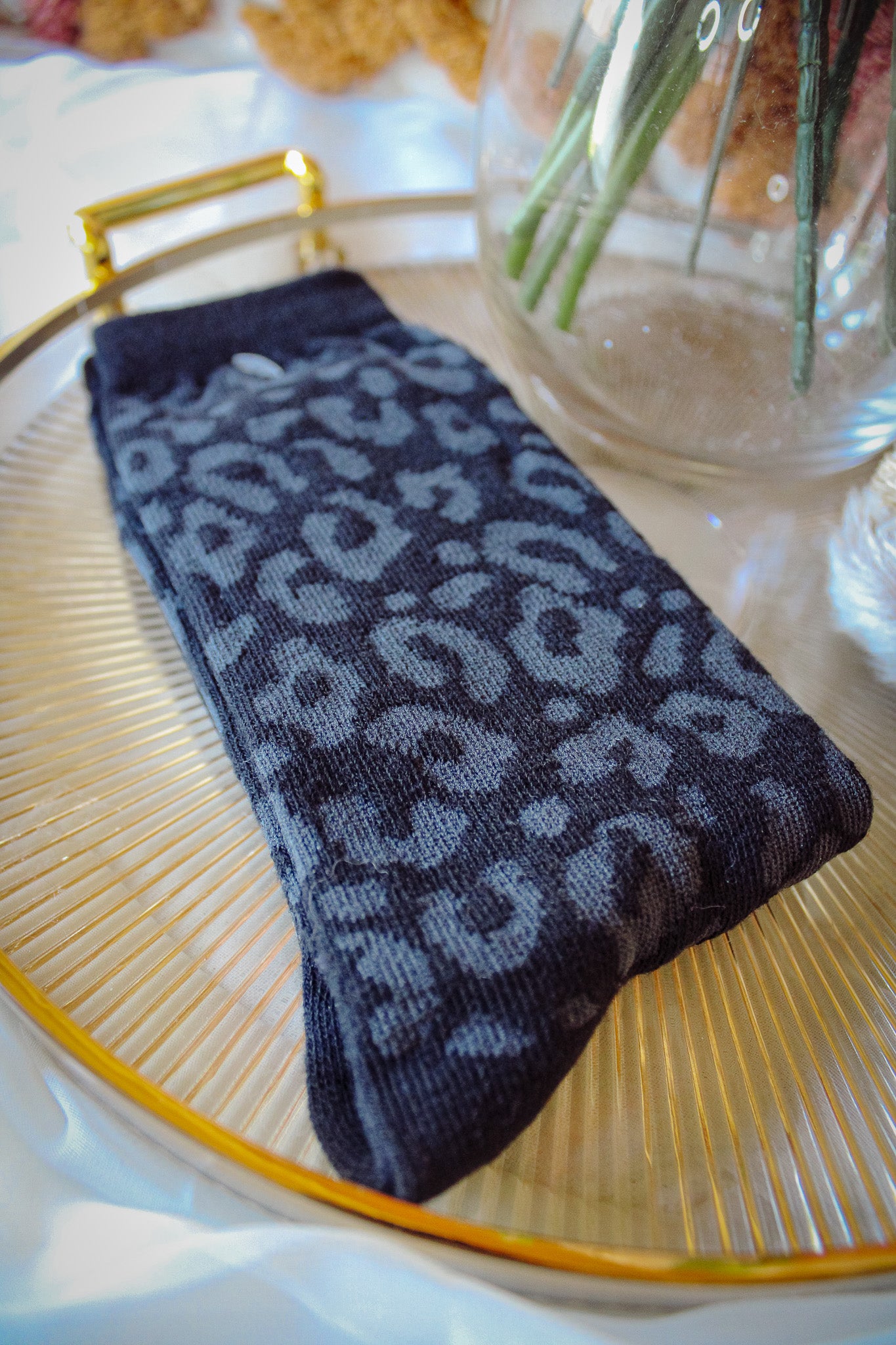 Midnight Leopard Socks