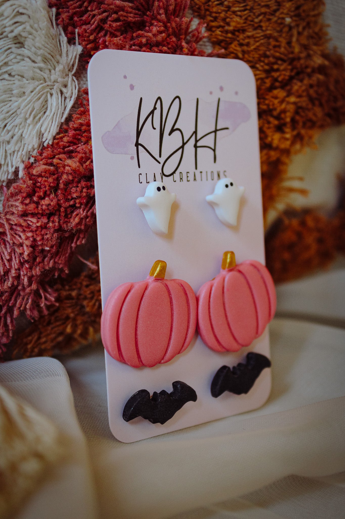 Halloween Princess Pearl Stud Pack Handmade Clay Earring