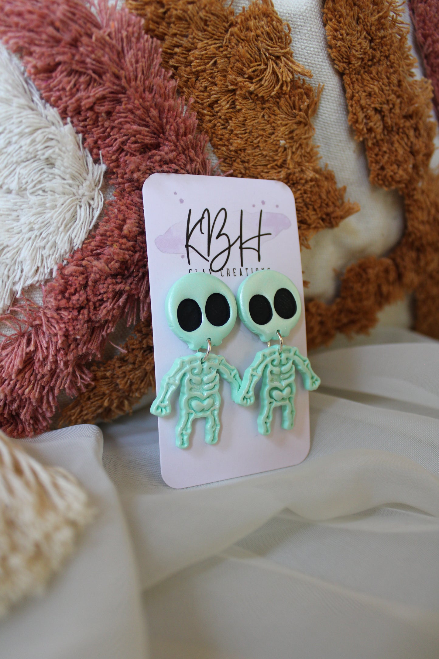 Pastel Skeleton Earring