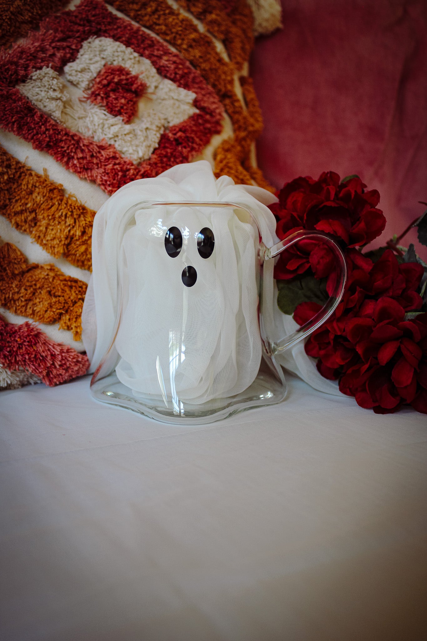 Ghost Shaped Glass Halloween Mug