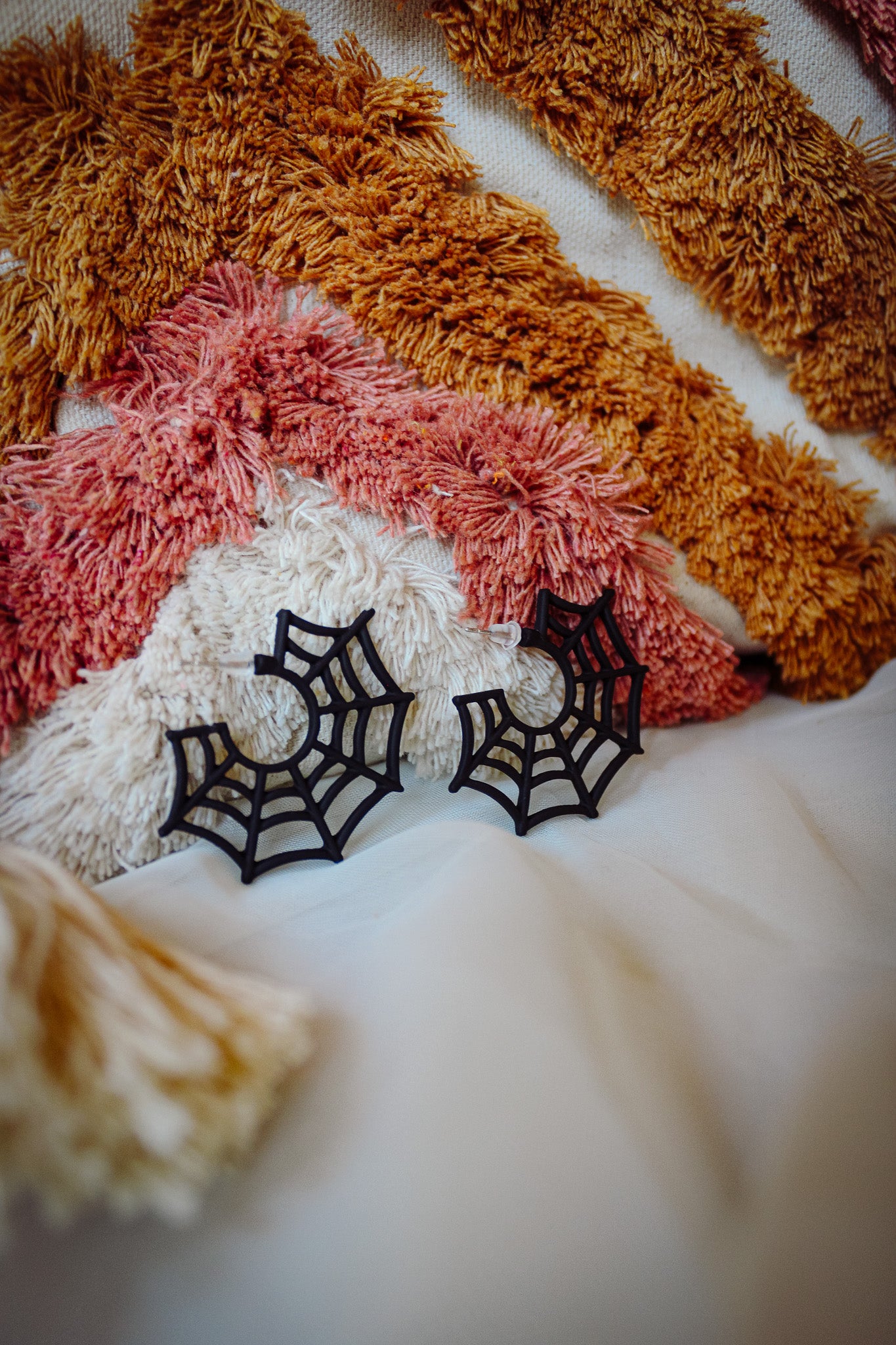 Halloween Spiderweb Earrings