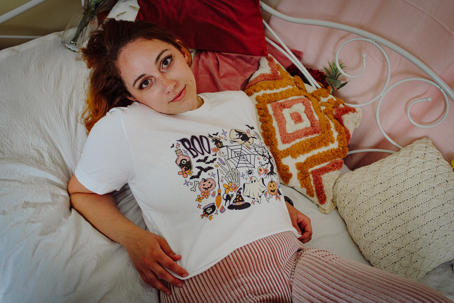 Halloween Collage Tee - White