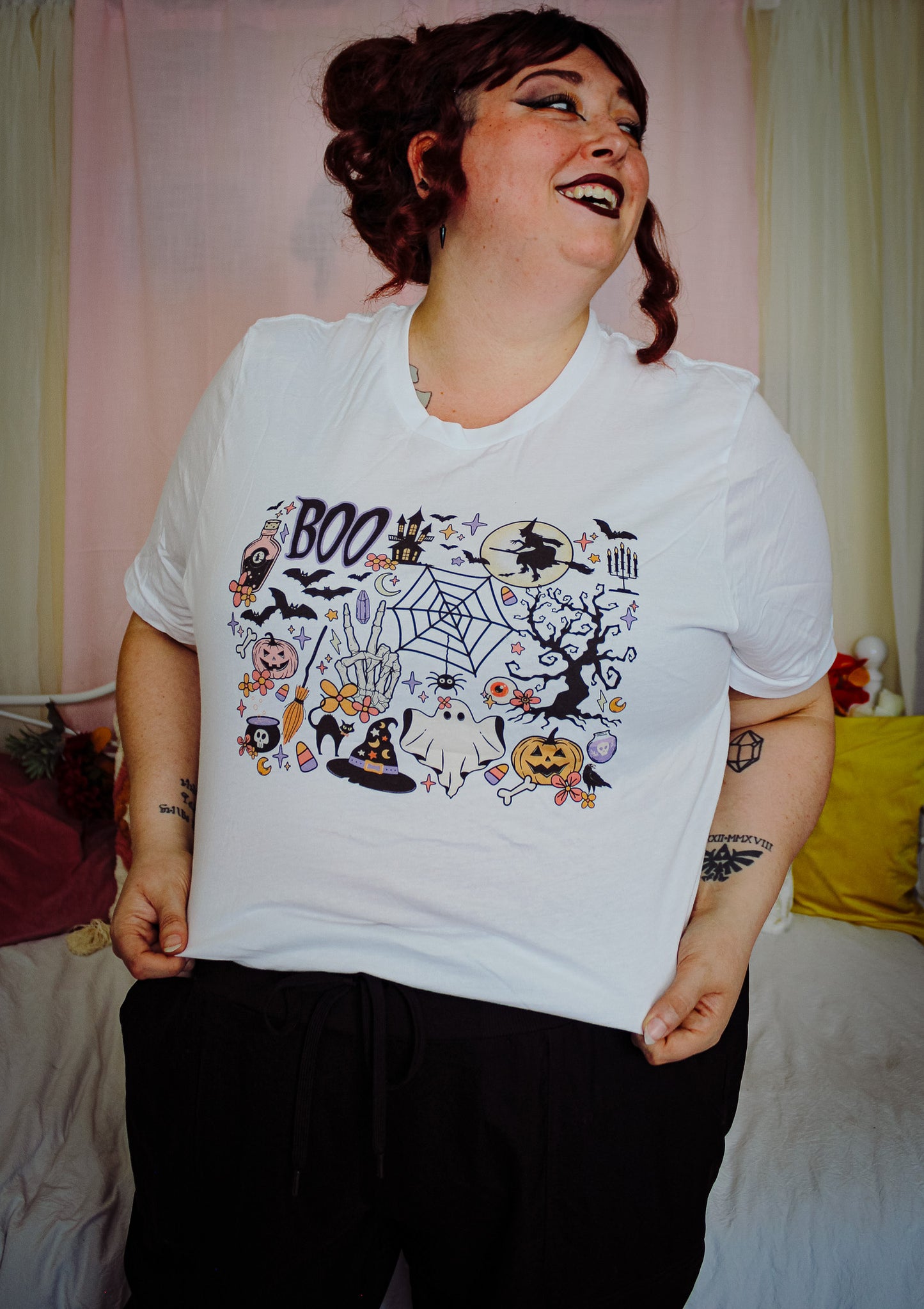 Halloween Collage Tee - White