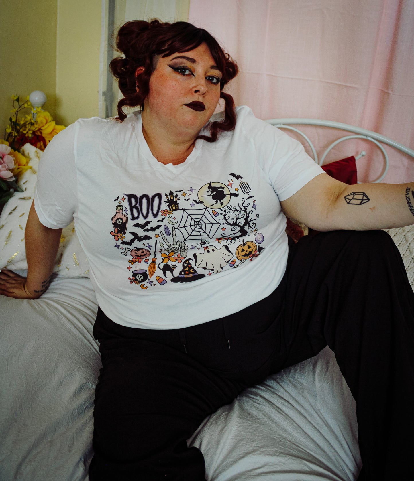 Halloween Collage Tee - White