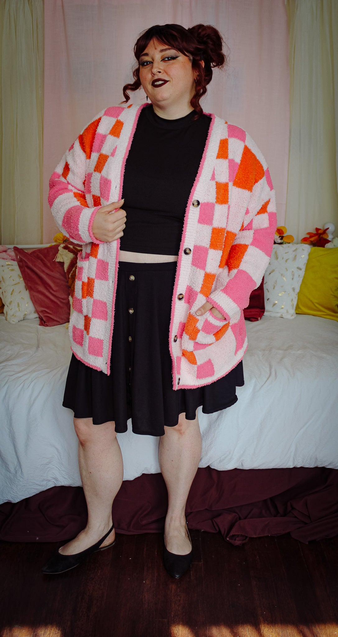 Checkered Cardigan